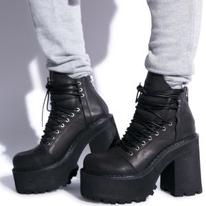 NEW IN BOX! UNIF Thrash Platform Goth Boots